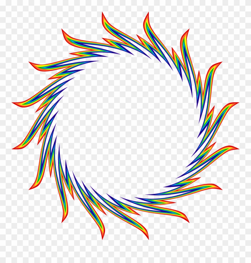 Fire circle disk png. Flame clipart rainbow