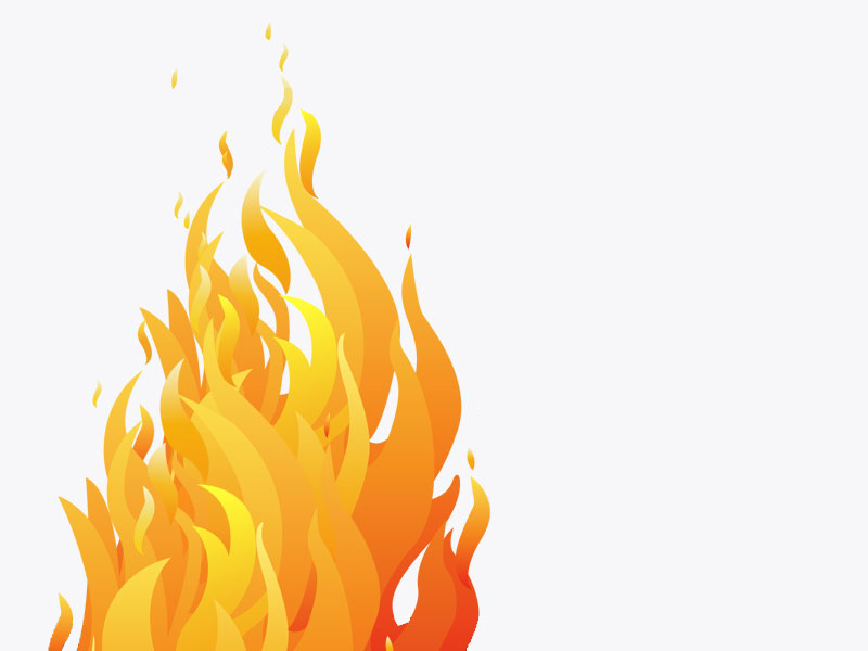 flame clipart white background