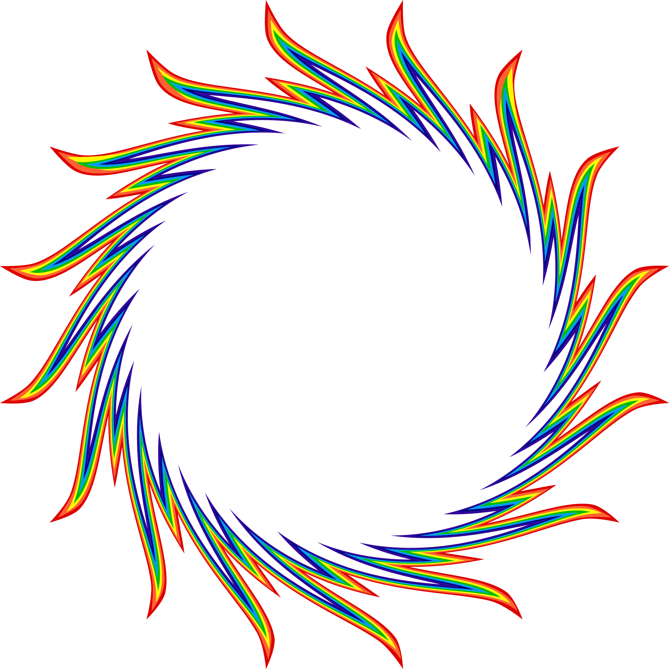 Flame clipart rainbow. Ring of flames big
