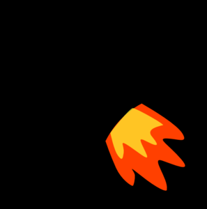 flames clipart rocket