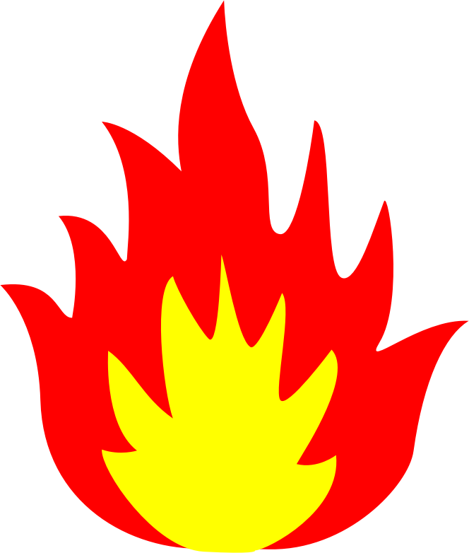 clipart flames single flame