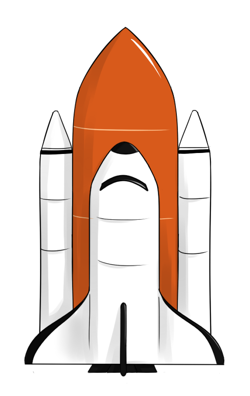 rocketship clipart space flight