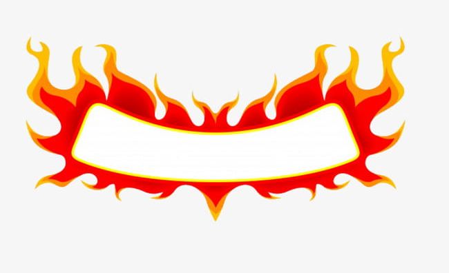 Border png . Flame clipart square