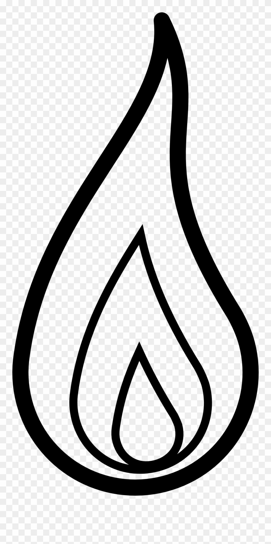 Fire black and white. Clipart flames tongue