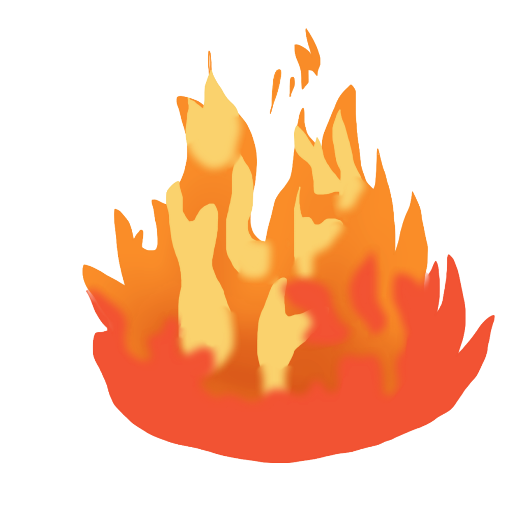 Torch free lit with. Hand clipart fire