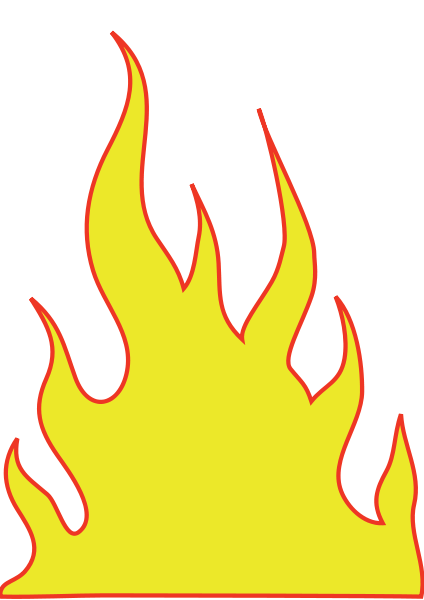 Clipart flames yellow. Panda free images 