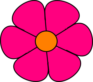 Pink clip art at. Clipart flower