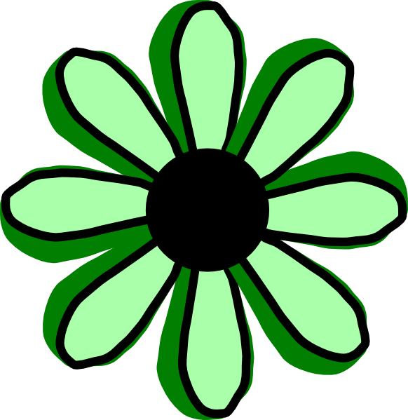 Green flower clip art. Lime clipart animated