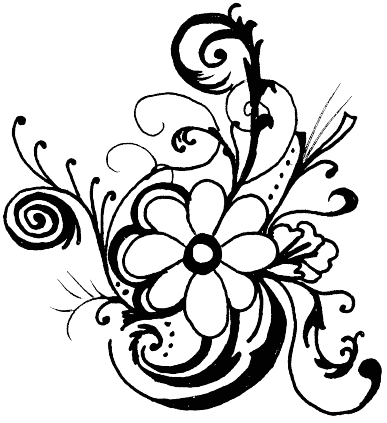  collection of flowers. Hand clipart self