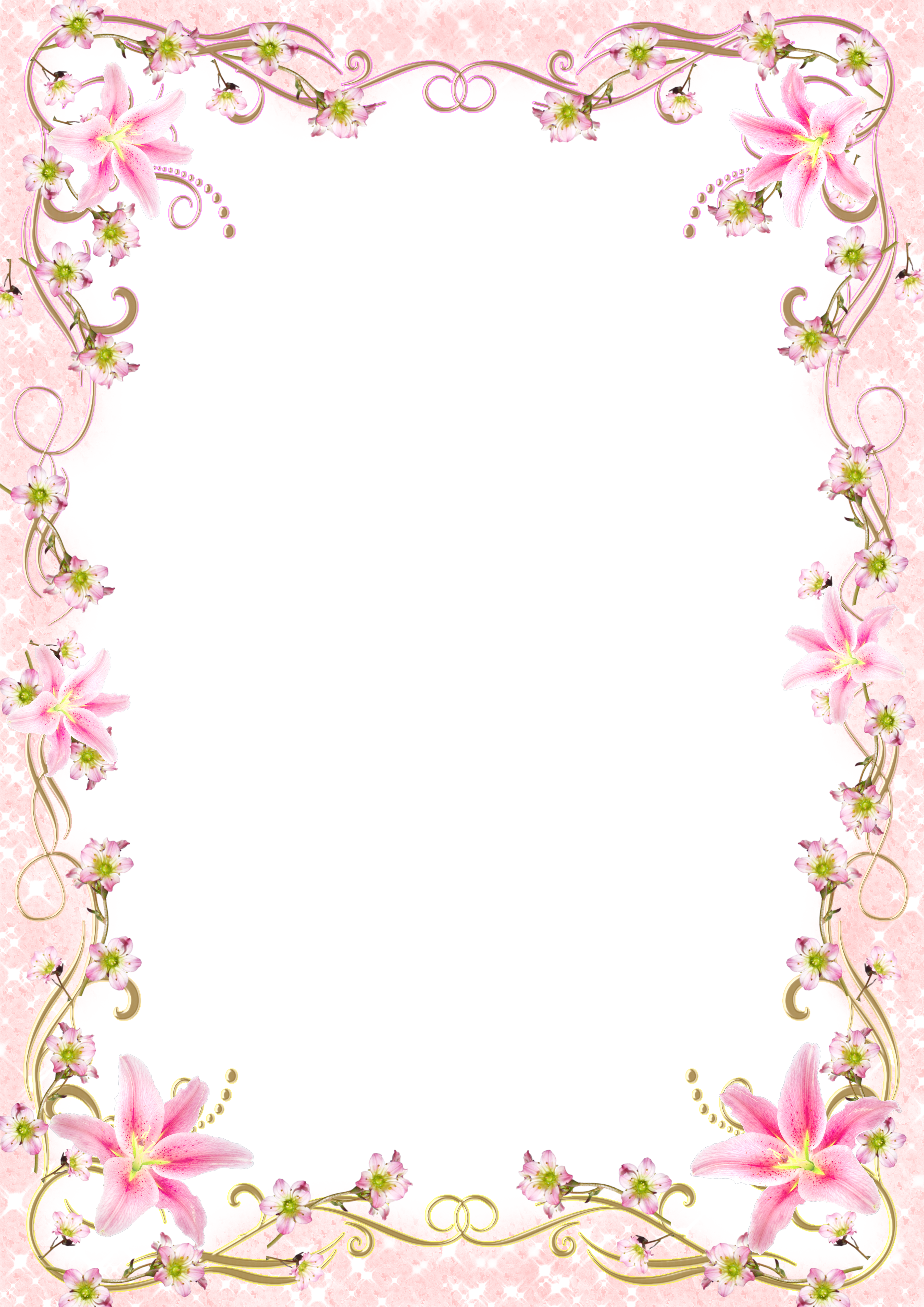 Clipart flower border line. Download picture frame template
