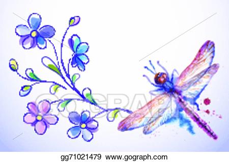 Dragonfly clipart flower, Dragonfly flower Transparent FREE for ...