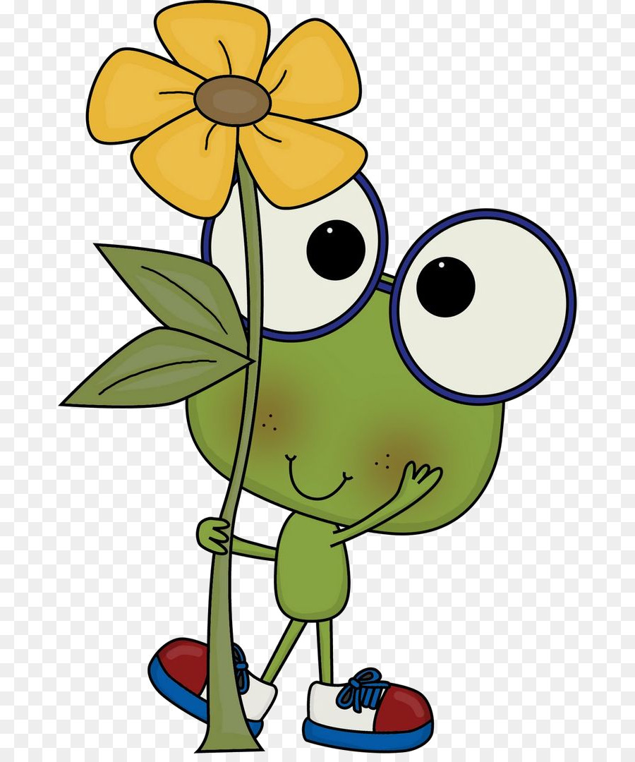 clipart frog flower