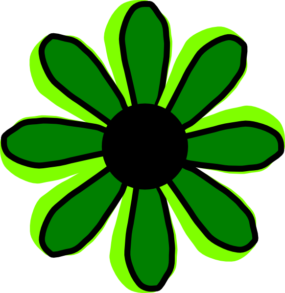 Flower clipart green. Clip art at clker