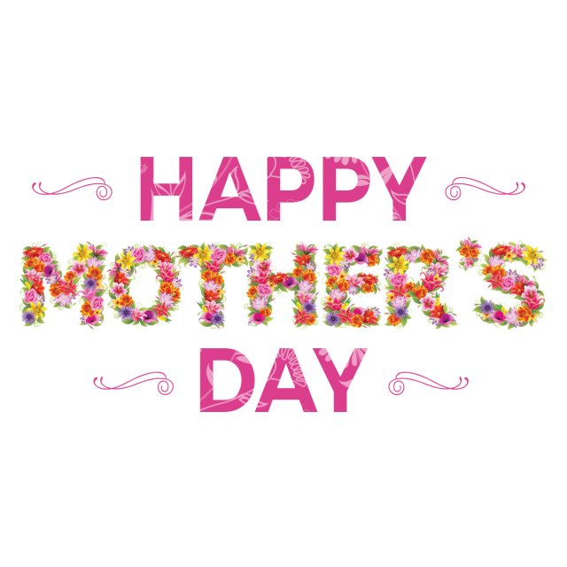Mother s with floral. Clipart flower happy mothers day