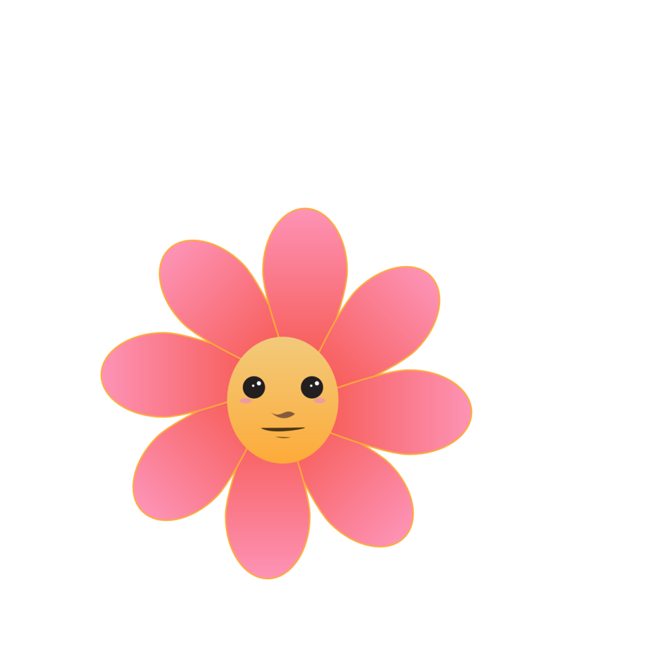 clipart flower kawaii