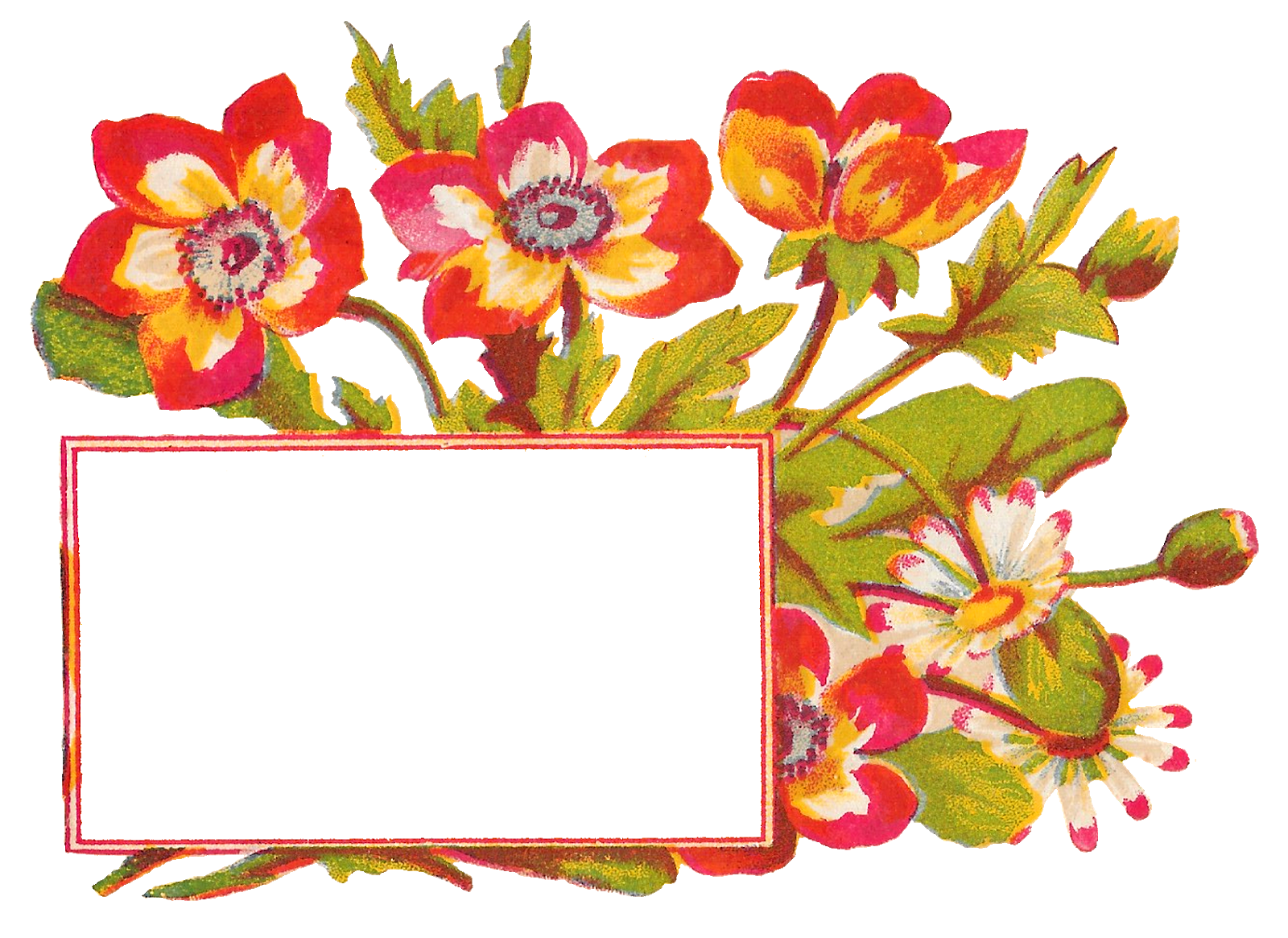 clipart flower label