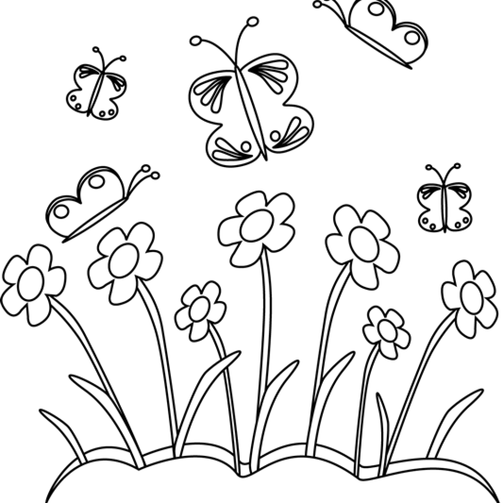 Black and white birthday. Clipart flower music