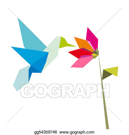clipart flower origami