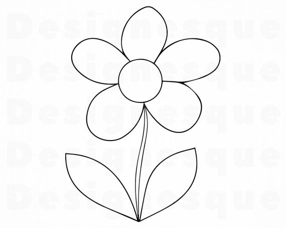clipart flowers outline