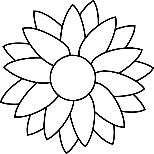 Flower free rhinestone template. White clipart sunflower