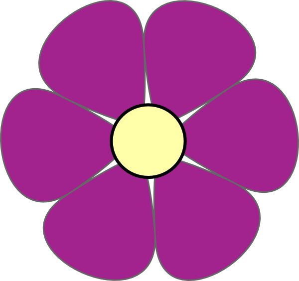 Clipart flower purple. Clip art at clker