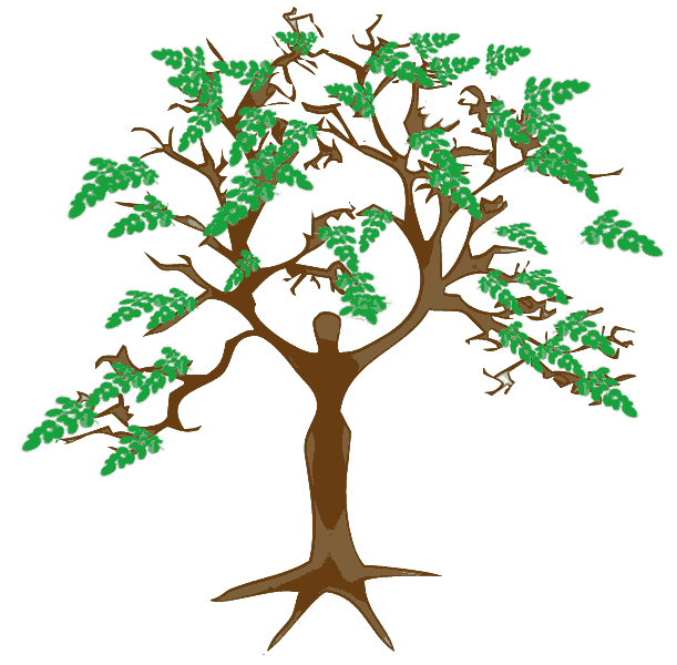 Flower plant with roots. Cycle clipart tree growth