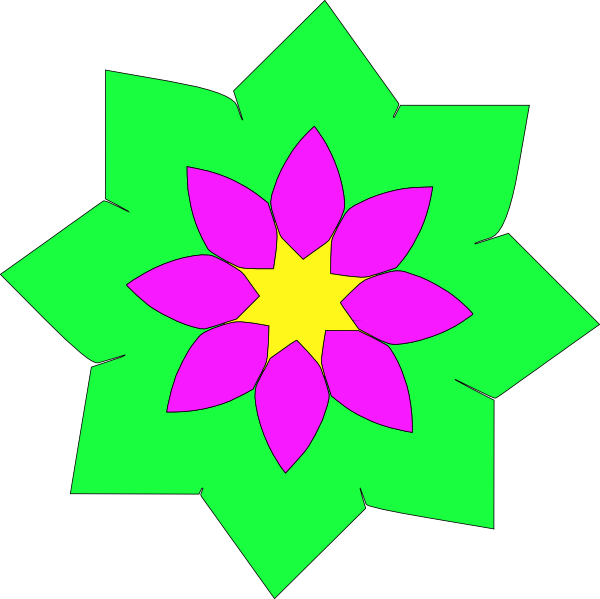 Geometric flower clip art. Flowers clipart shape