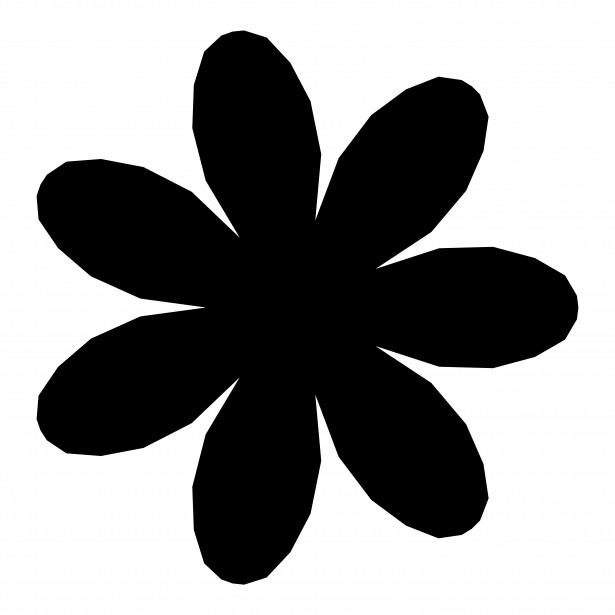 clipart flower silhouette
