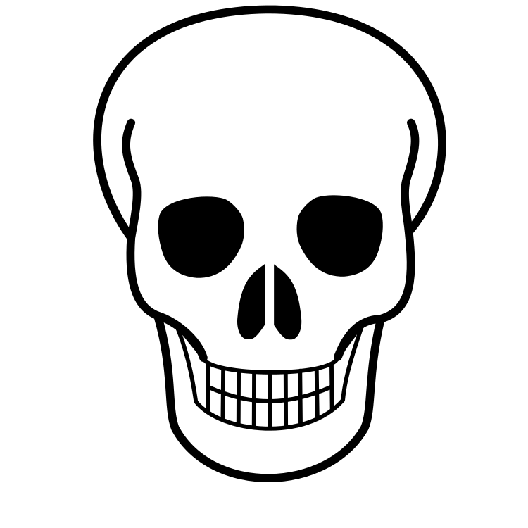 clipart flower skull