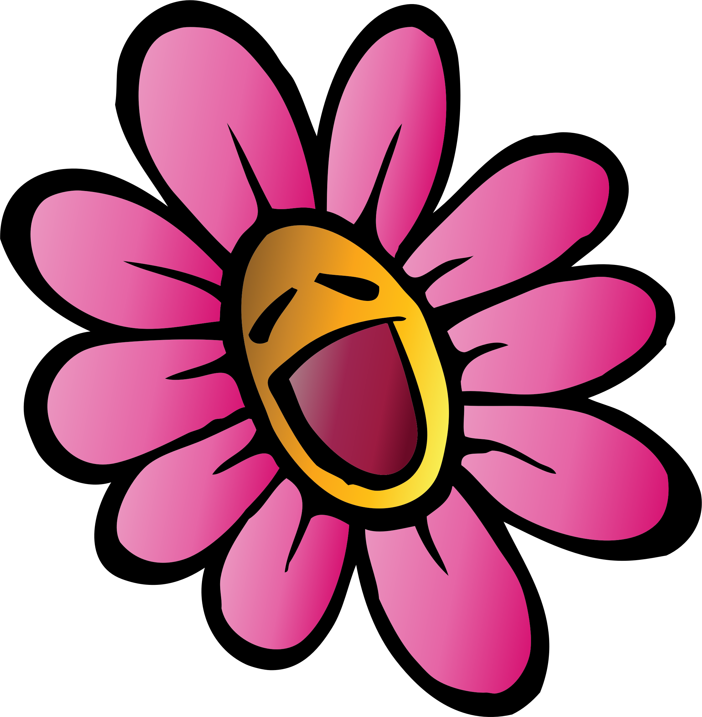 Flower clipart smile. Raseone happy big image