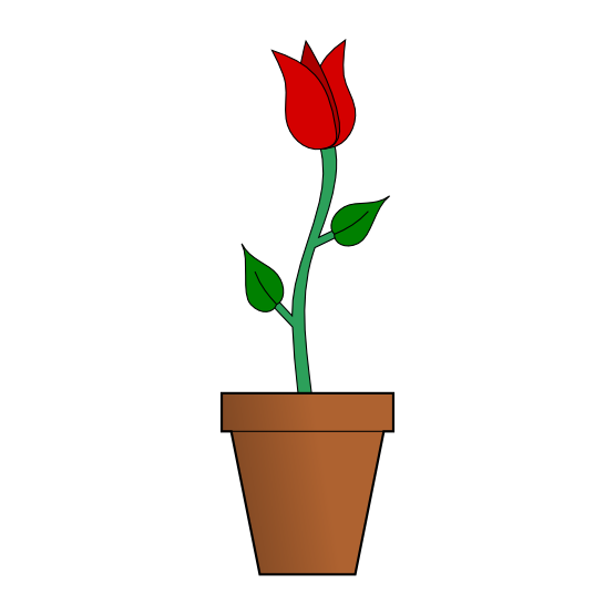 flower clipart vase
