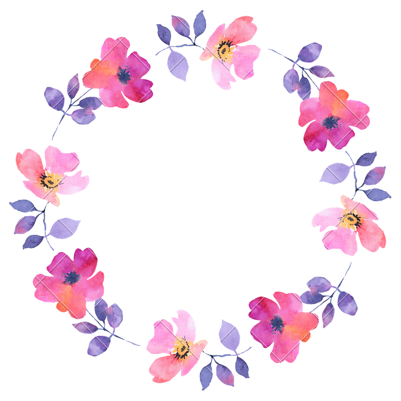 flowers clipart wreath