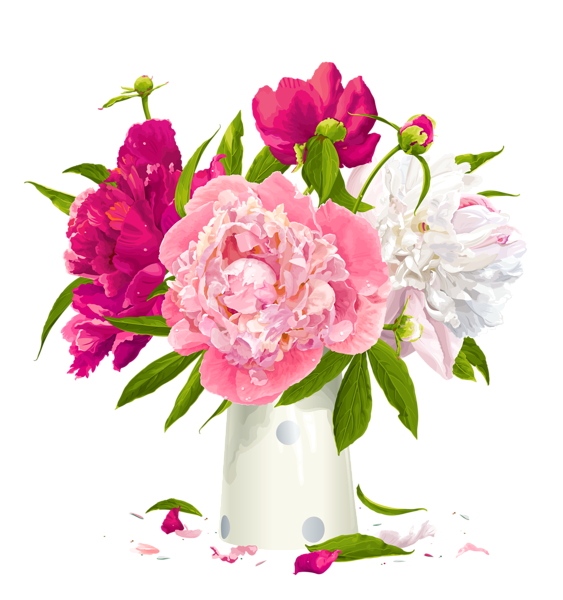 peony clipart flower bunch