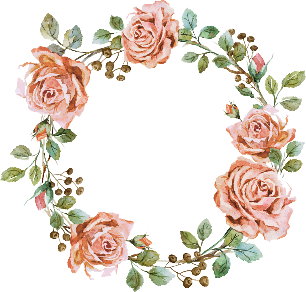 clipart flowers circle
