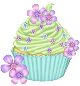 cupcake clipart flower