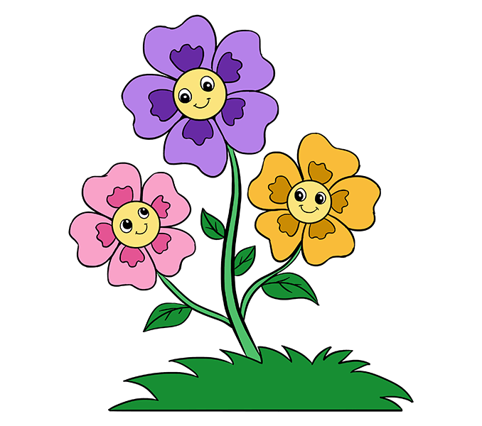 clipart flowers easy
