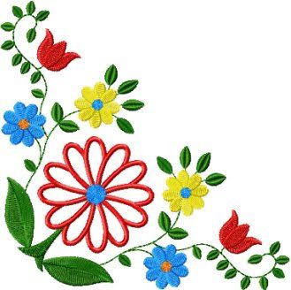 clipart flowers embroidery