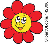 clipart flowers face