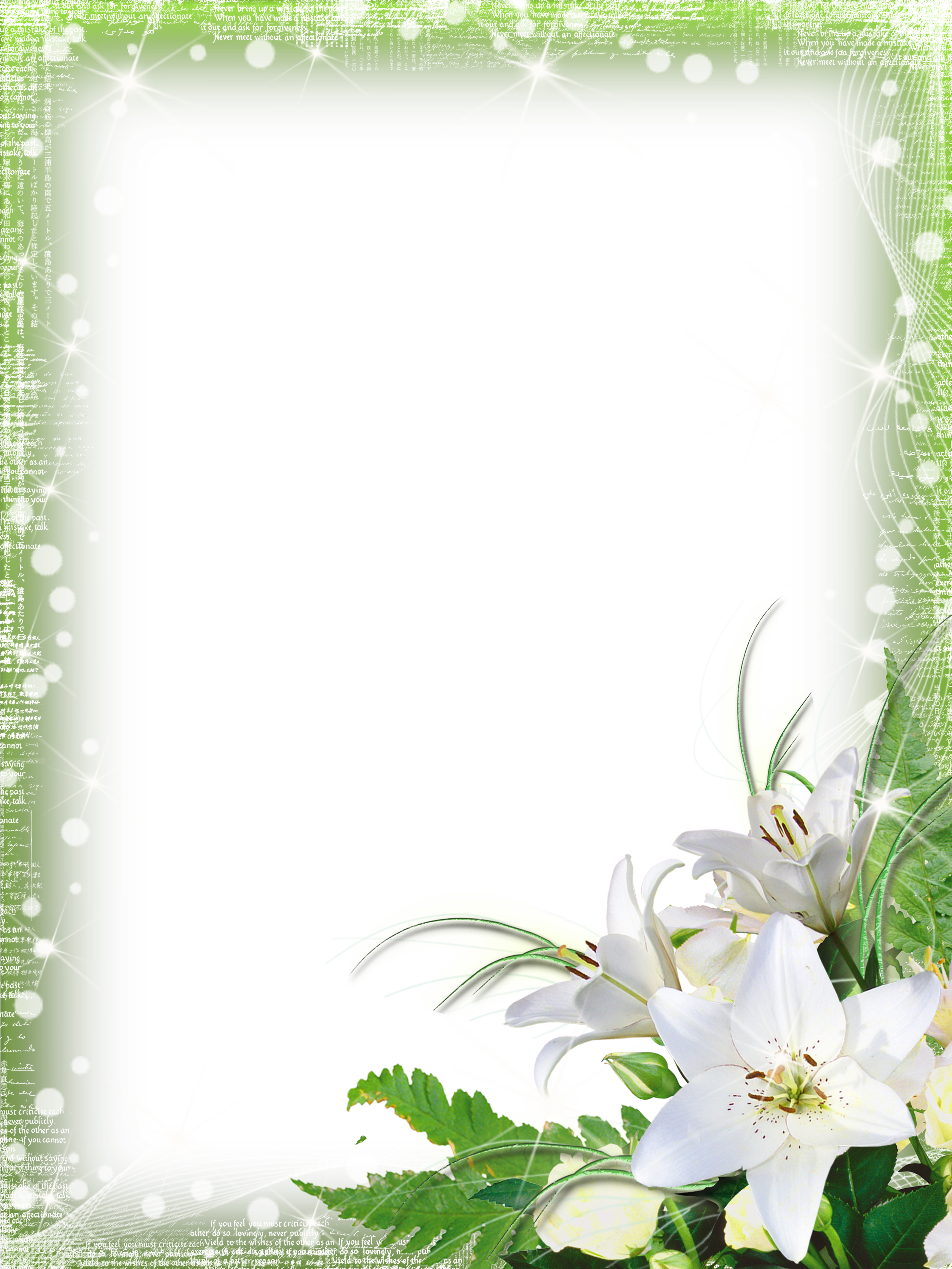 Green png photo with. Clipart frame woodland