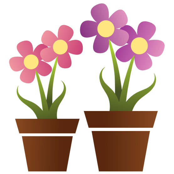 clipart flowers house