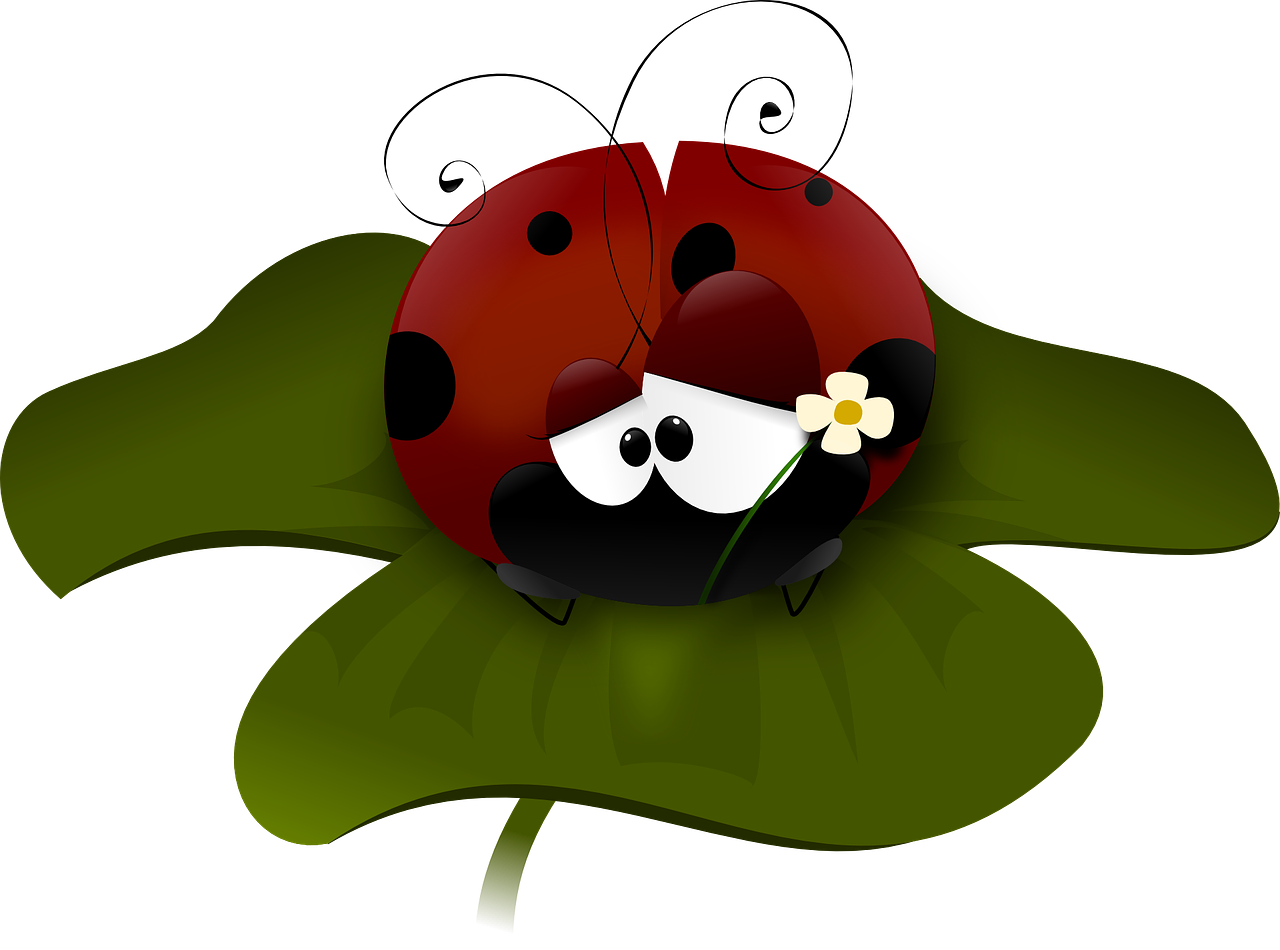 Insects clipart green insect. Ladybug flower bug wings