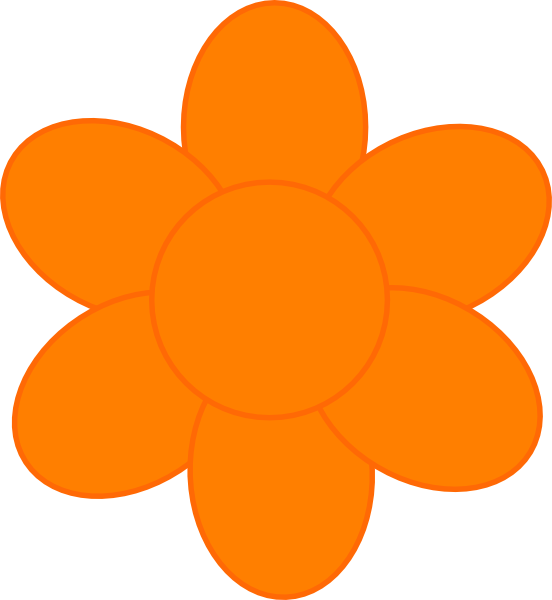 clipart flowers orange