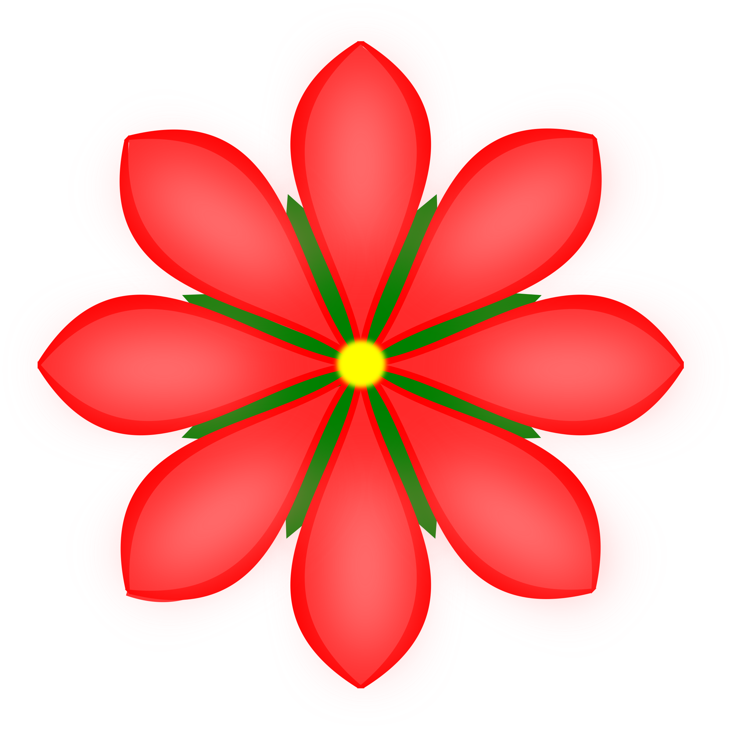clipart flowers red