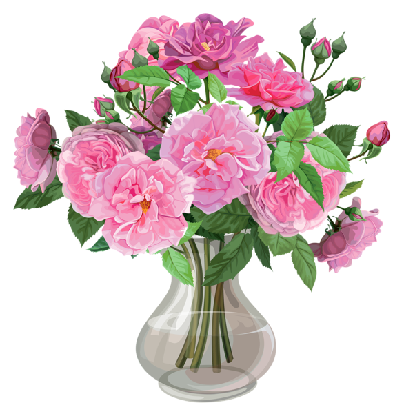 clipart flowers vase