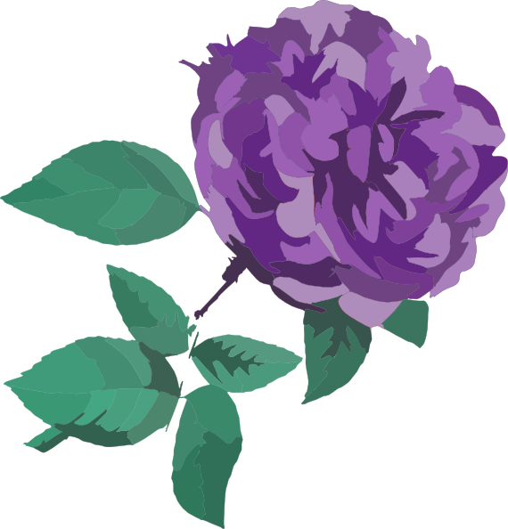 Purple flower no background. Flowers clipart vector