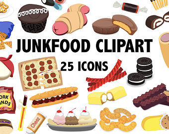 Clipart food. Snacks etsy junk junkfood