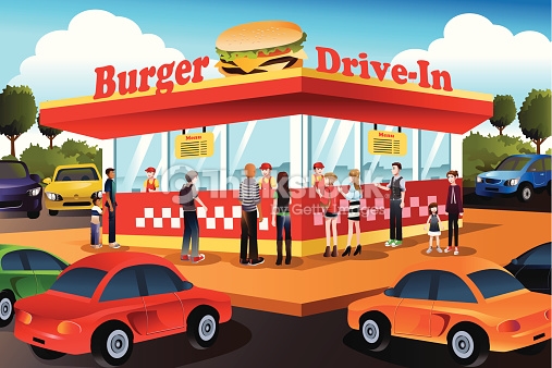 Fast food clip art. Restaurants clipart cafeteria building