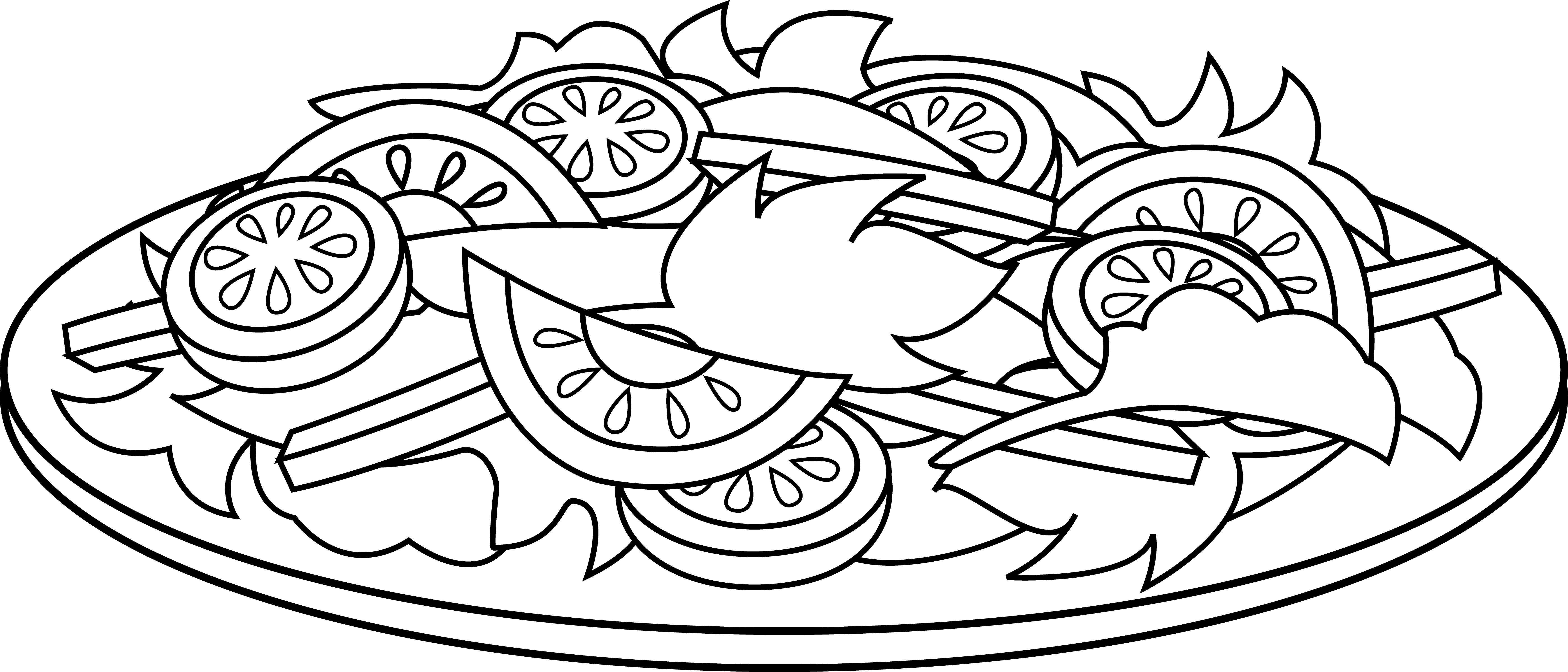 Salad drawing at getdrawings. Lettuce clipart coloring page