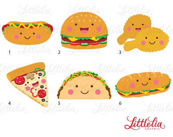 Clipart food cute. Fast 