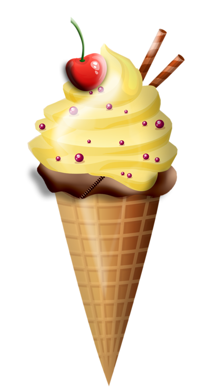 Glace ice cream sweets. Waffle clipart cute